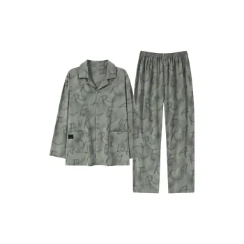Good Fortune Pajama Set Men's Gray Green