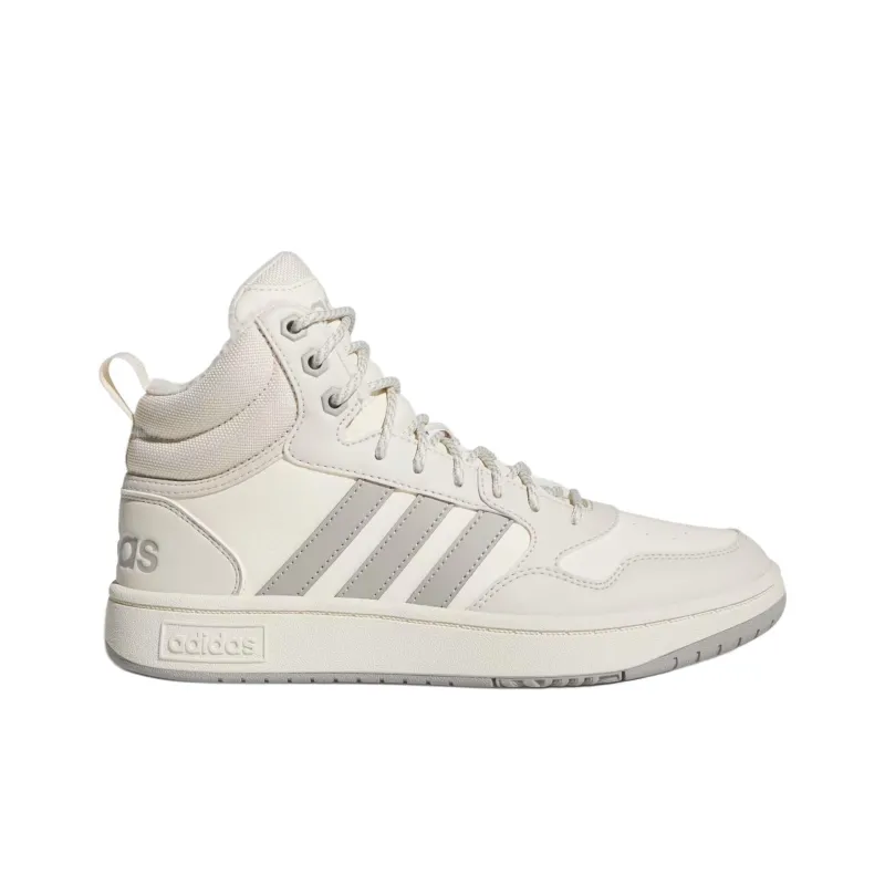 Adidas HOOPS 3.0 Anti Slip Wear Resistant Mid Top Skateboard Shoes Women's White-1