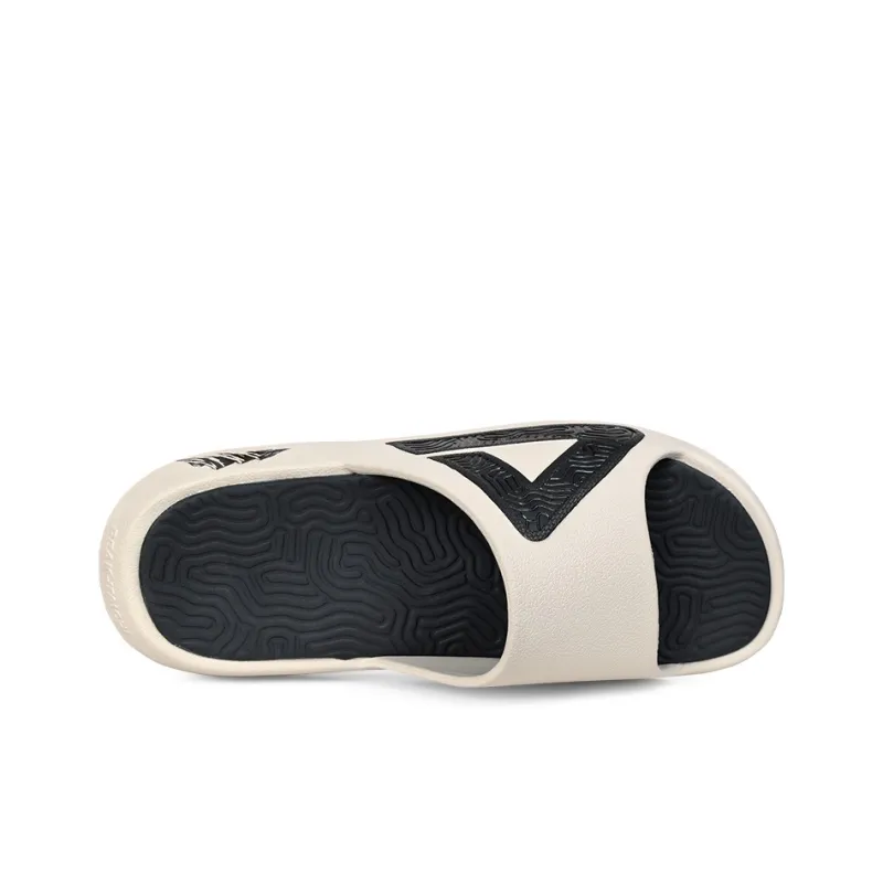 PEAK State Pole Slip Resistant Abrasion Resistant Cushioning Slide Slippers Unisex Beige Black-3