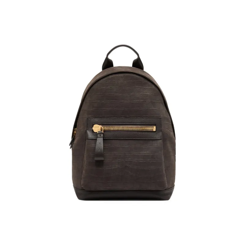 TF Leather Backpack Men's Brown-0