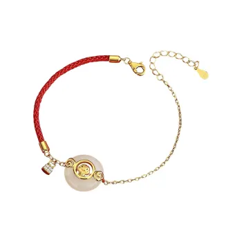 NAME.S Hetian Jade Bracelets Pale Greenish White Jade Women's