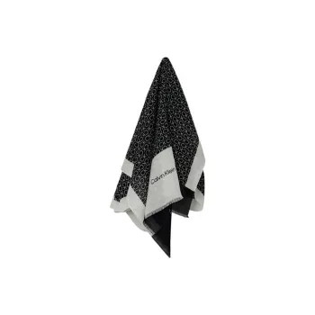 CALVIN KLEIN Cotton Linen Knit Scarves Women's Black