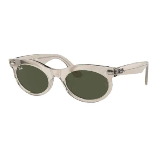 RayBan Cellulose Propionate Oval Sunglasses Men's White