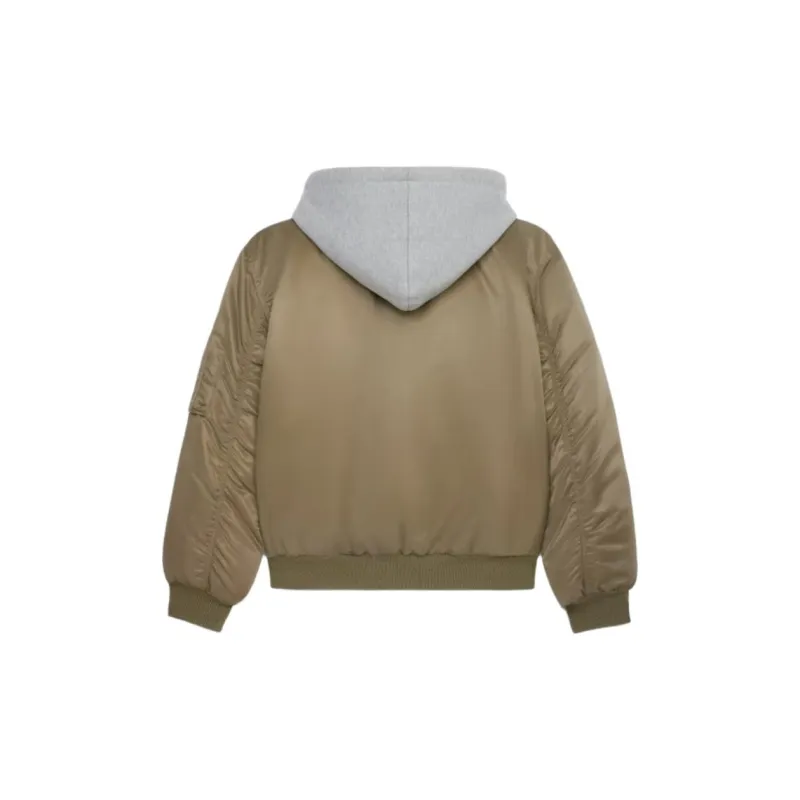 CELINE Hooded Bomber Jacket In Nylon Twill-1