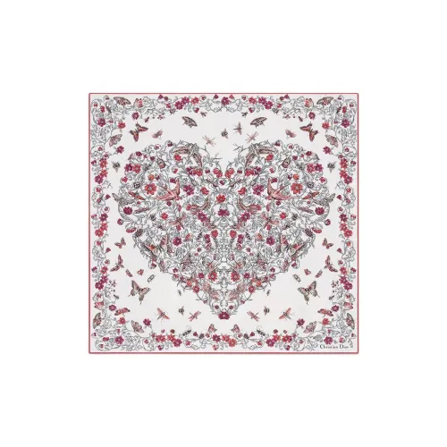 DIOR Silk Silk Twill Silk Scarves Women's How Many