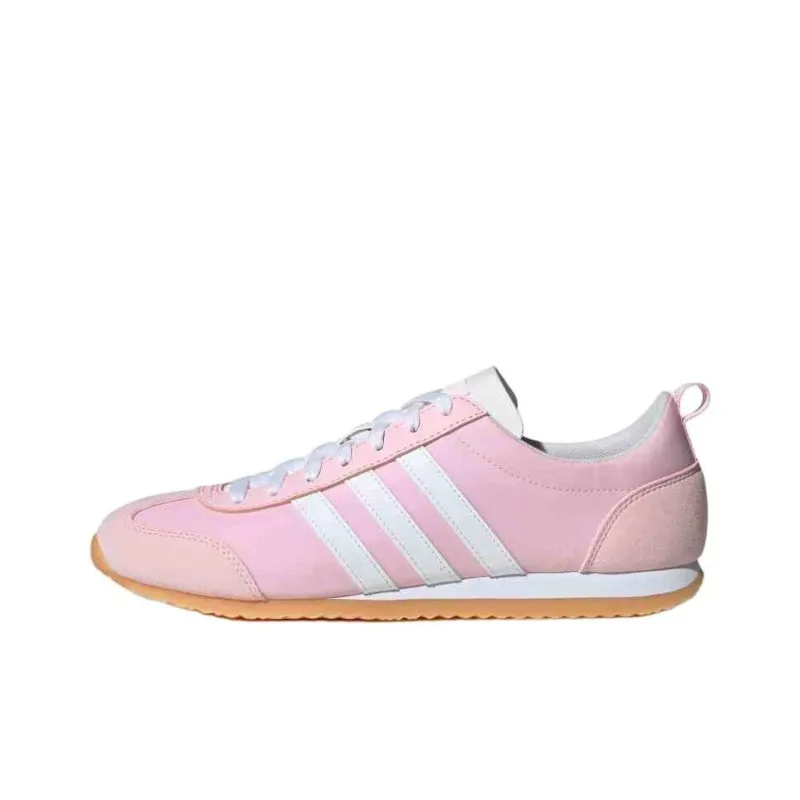 Adidas VS JOG 2.0 Anti Slip Wear Resistant Low Top Casual Shoes Unisex Pink White-0