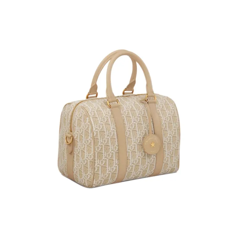 DIOR Groove Cotton Shoulder Bag Crossbody Bag Handbag Women's Natural-2