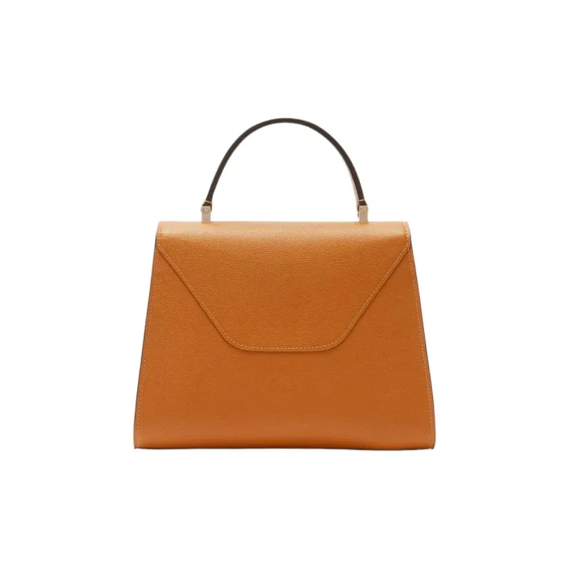 Valextra Iside Cow Leather Handbag Medium Size Women's Brown-1