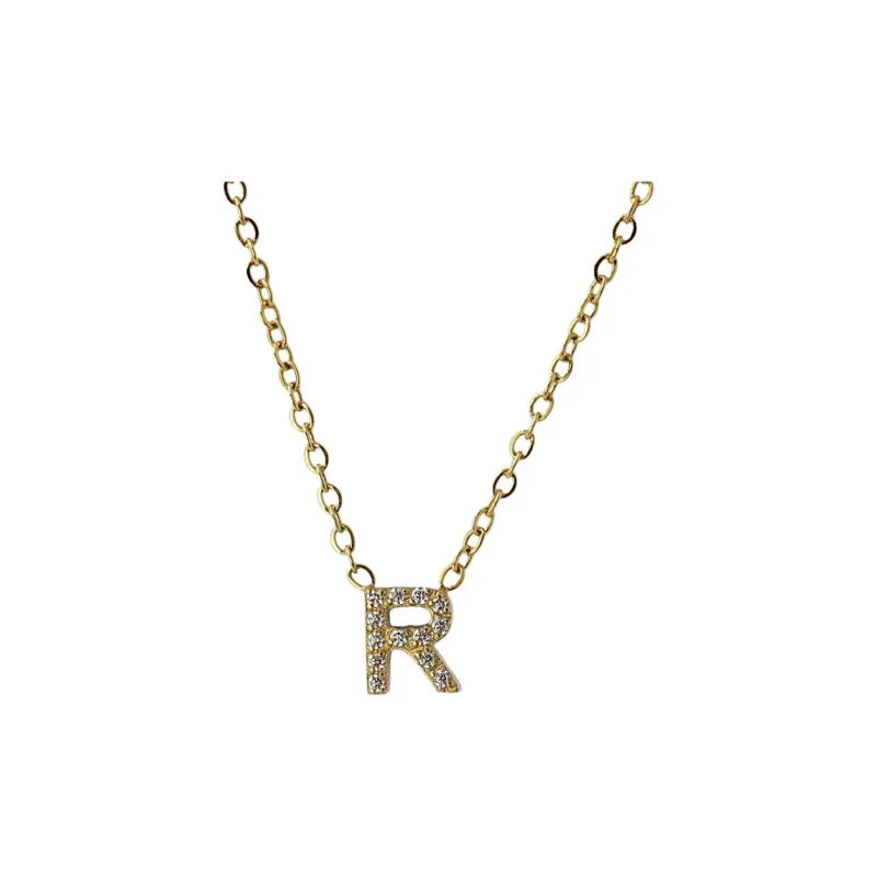 ANARTXY Zircon Surgical Steel Stainless Steel Gold Silver Necklaces Women's Gold/Silver-17