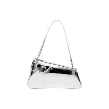 GCDS Polyurethane One Shoulder Handbags Small Size Women's Silver