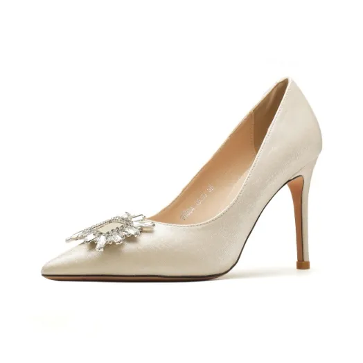 QITUMAUL Slim Heel High Heels Women's-8