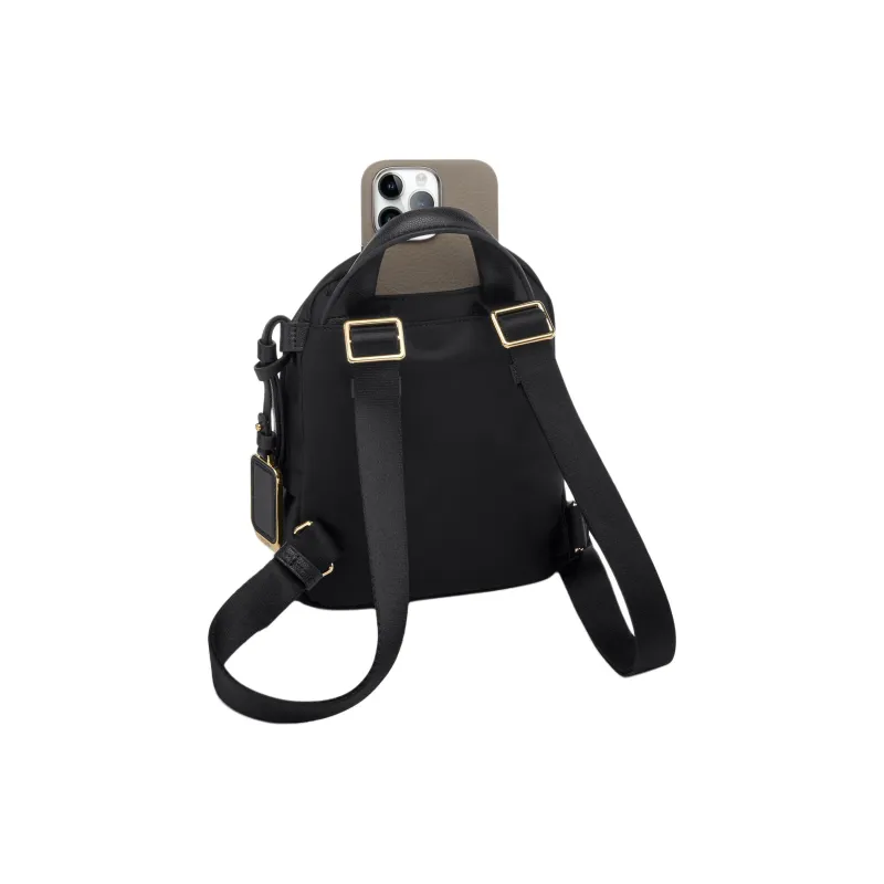 TUMI Nylon Backpack Mini Women's Black Gold-3