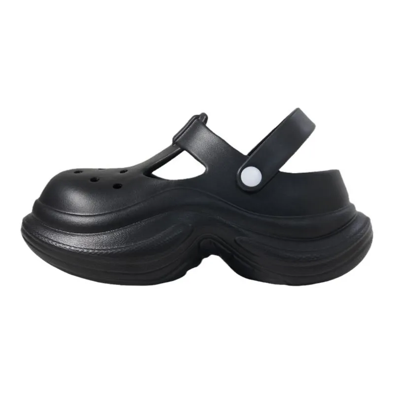 UTUNE 9cm Height Increasing Platform Closed Toe Clogs For Women's Eva Slip Resistant Slippers/Home Slippers-6