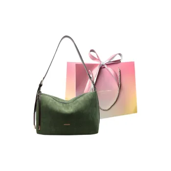 Yalu Suede Crossbody Bags Shoulder Bags Regular Women's Green/Brown