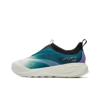 LiNing SOFT GO 2 Cushioning Anti Slip And Wear Resistant Low Top Casual Shoes Men's Green Purple
