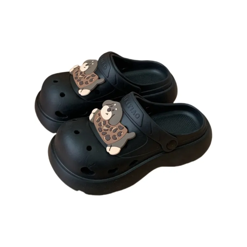 Thin Strips Slippers Women's, Black Brown-15