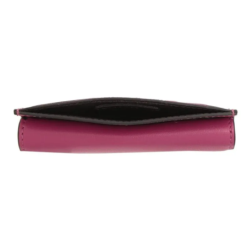 FENDI Leather Card Holder Women's Rose Red-5