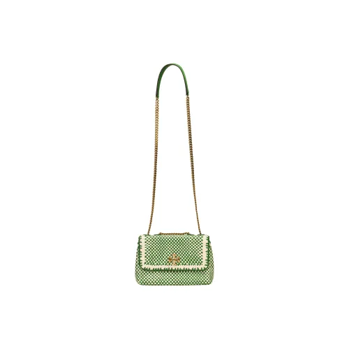 TORY BURCH Kira Leather Shoulder Bag, Crossbody Bag Small Size Women's Green
