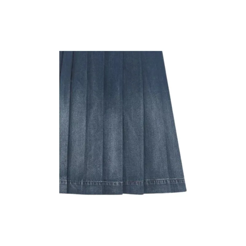 DIOR Pleated Denim Skirt-3