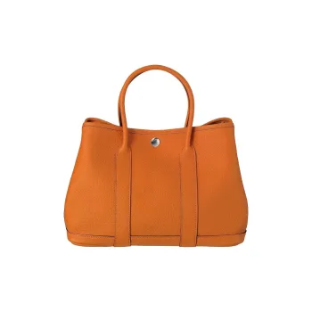 HERMES Garden Party Negonda Calfskin Handbag Women's 93 Hermes Orange