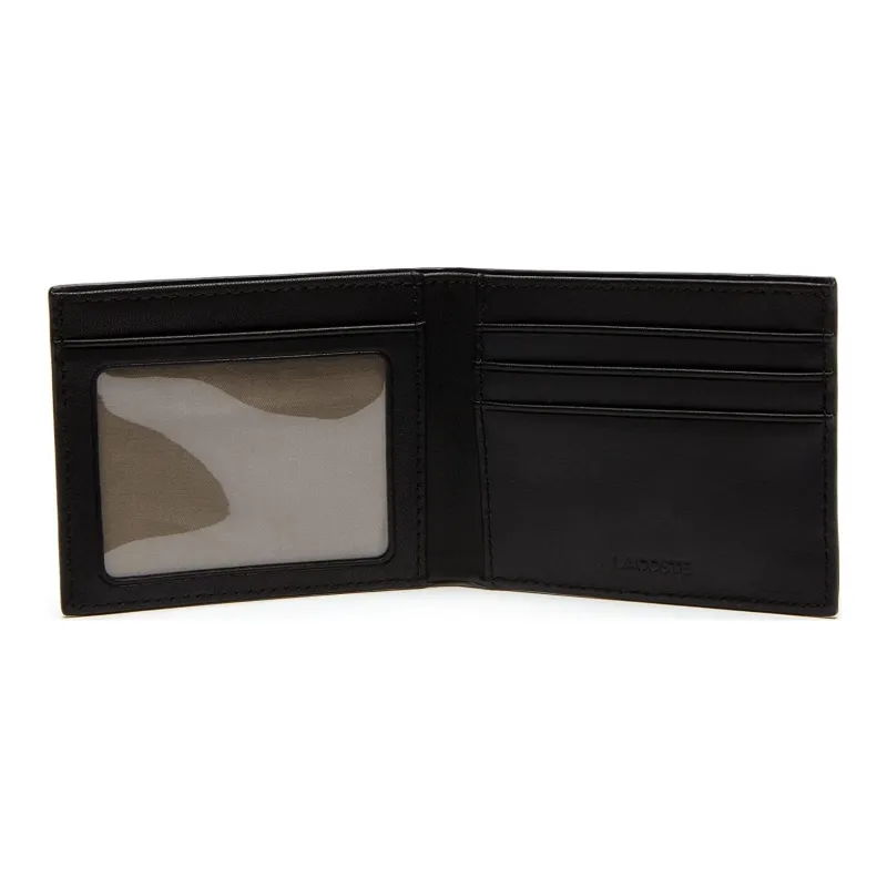 LACOSTE Calfskin Wallet Men's Dark Brown-2