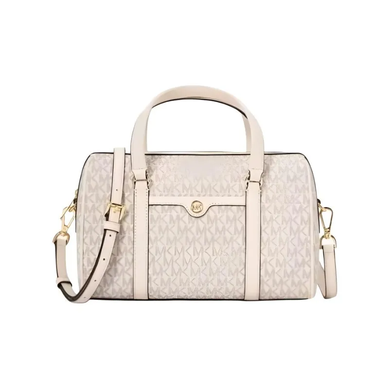 MICHAEL KORS Travel Artificial Leather Handbag Medium Size Women's Vanilla White/Milk White-1