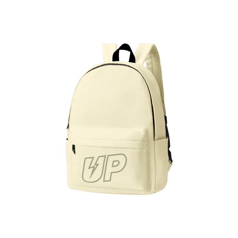 TURN UP Polyester Backpack Regular Unisex Ecru-1