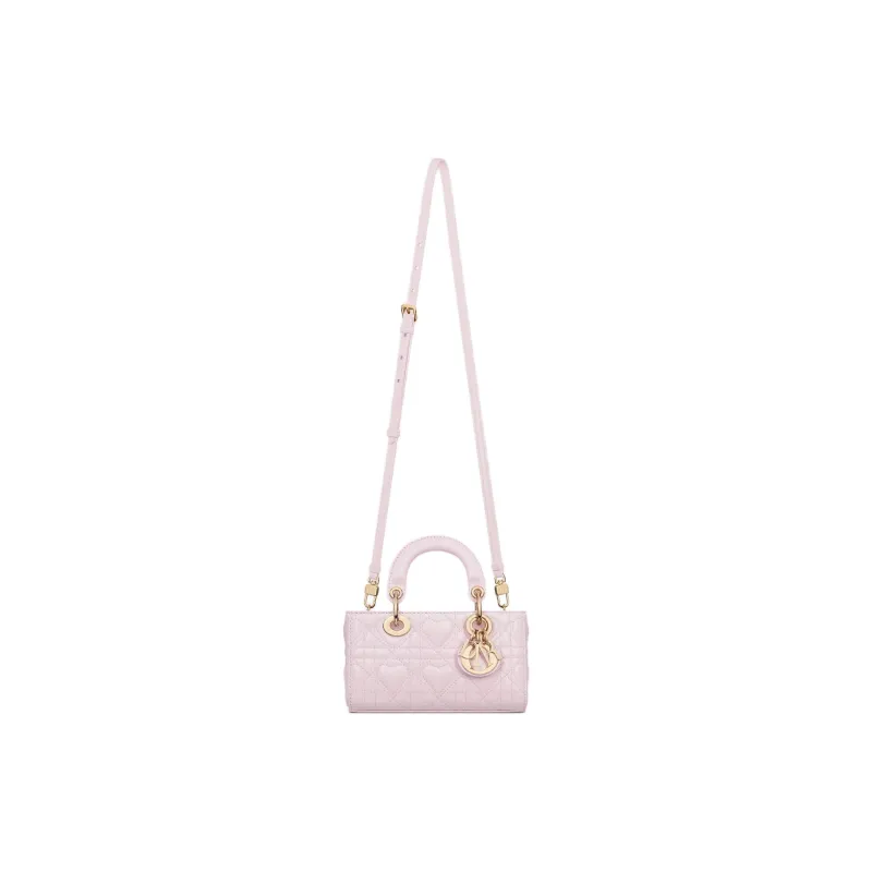 DIOR Lady D Joy Lambskin Lady Dior Bag, Shoulder Bag, Crossbody Bag, Handbag Extra Mini Women's Light Pink-1