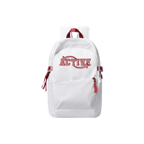 QRST NOT For US Collaboration Polyester Backpack Unisex White
