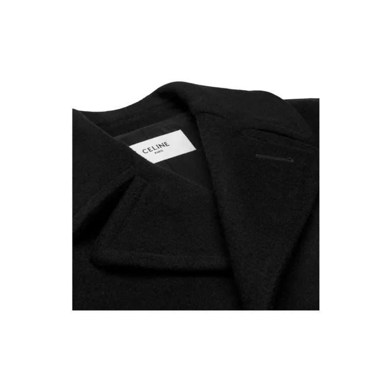 CELINE Collared Button Up Coat-2