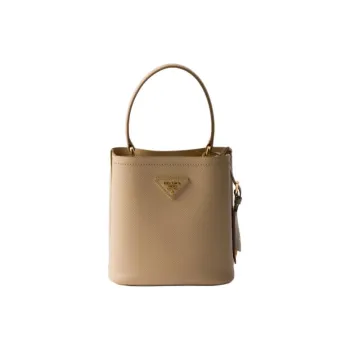PRADA Prada Saffiano Calfskin Shoulder Bag Crossbody Bag Handbag Mini Women's Sandy Beige