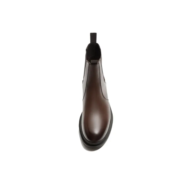 ZARA Short Chelsea Boots Men's Brown-3
