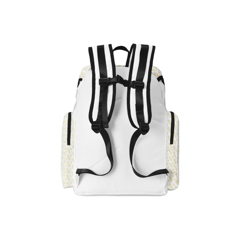 COEXISTENCE Reflective Water Repellent Polyester Commute, Travel, Students Backpack Regular Unisex White-2