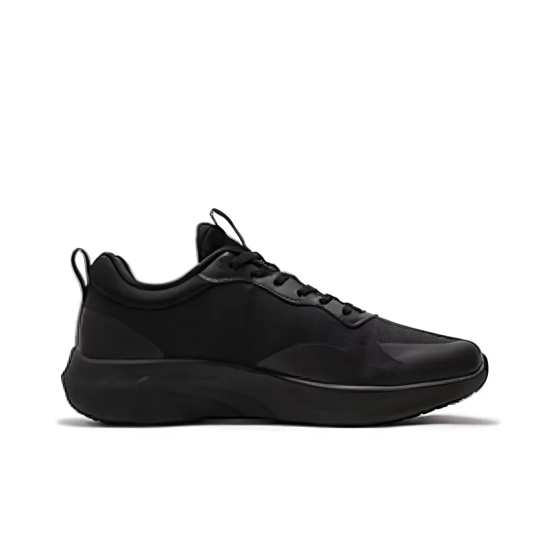 361° Wear-Resistant Low-Top Running Shoes Men's Pure Black-1