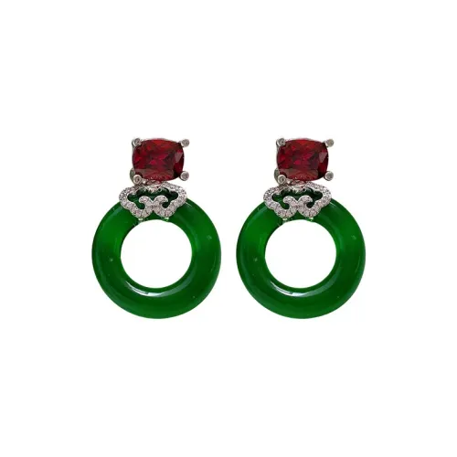 Drejew Copper Zircon Resin Earrings Women's