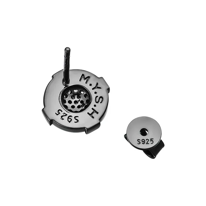 MYSH 925 Sterling Silver Stud Earrings Unisex-6