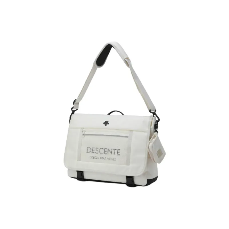 DESCENTE L Messenger Bag, Shoulder Bag, Crossbody Bag, Handbag Polyester Ivory Unisex-1