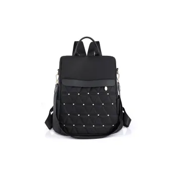 DALO Oxford Backpack Women's Black/Ecru/Khaki