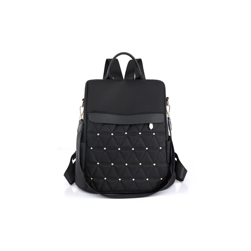 DALO Oxford Backpack Women's Black/Ecru/Khaki-0