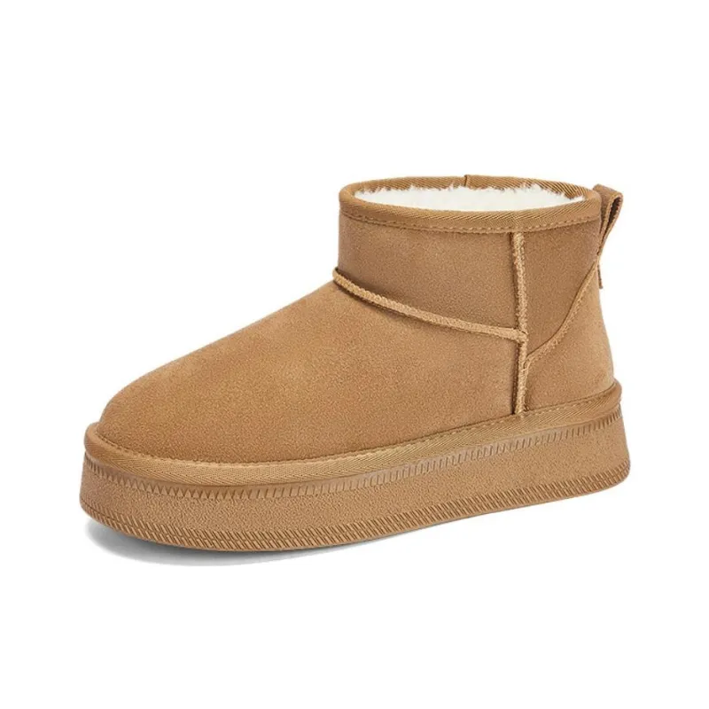 DAPHNE Short Snow Boots Women's Brown-1