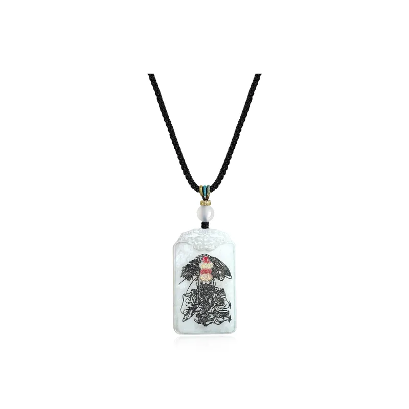 Tang Zhi Serpentine Jade Necklaces Unisex-0