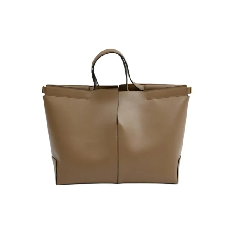 TOD'S DI Leather Tote Bag Shopping Bag Handbag Women's Coffee-4