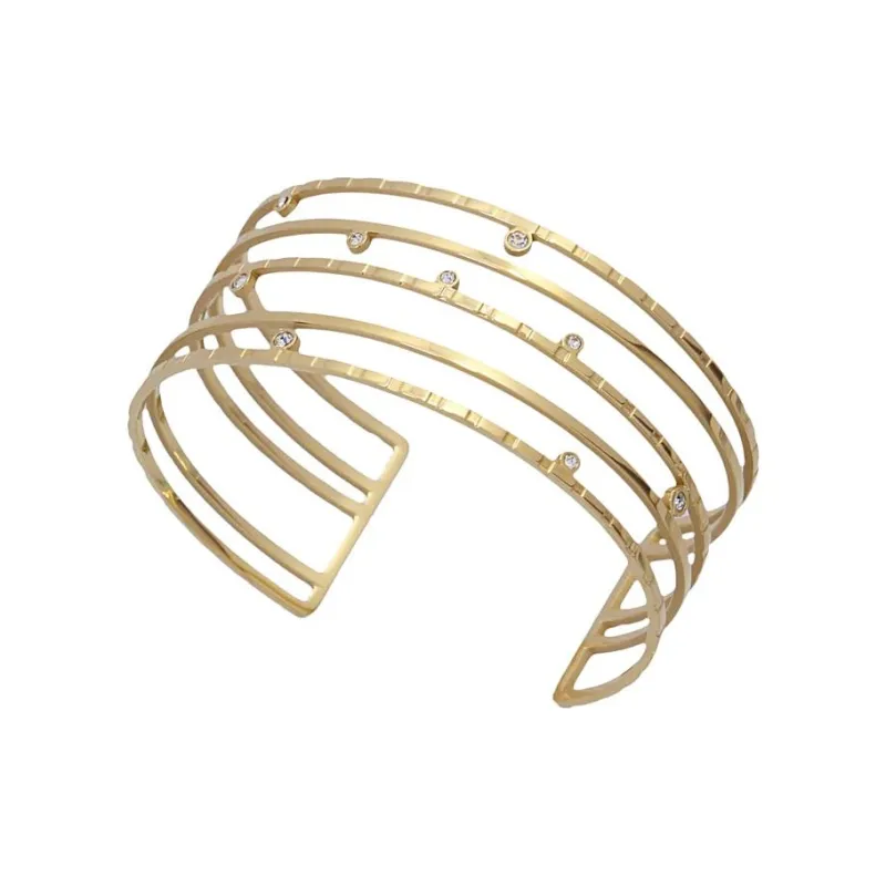 ANARTXY Surgical Steel Zircon Zirconia Bangles Women's Silver/Gold-3