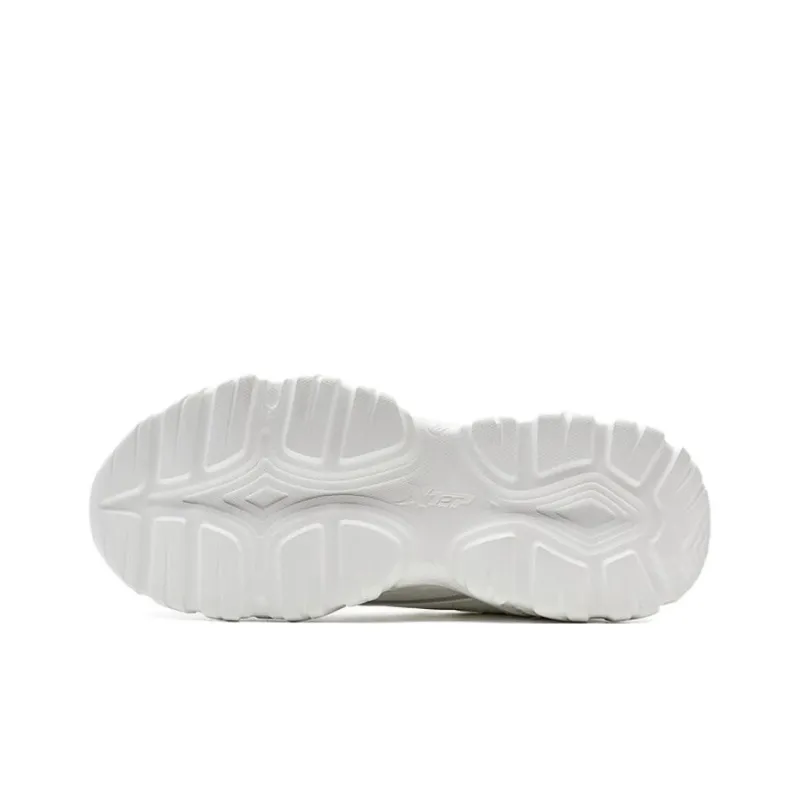 XTEP Abrasion Resistant Slip Resistant Cushioning Low Top Outdoor Shoes Women's White Gray-4