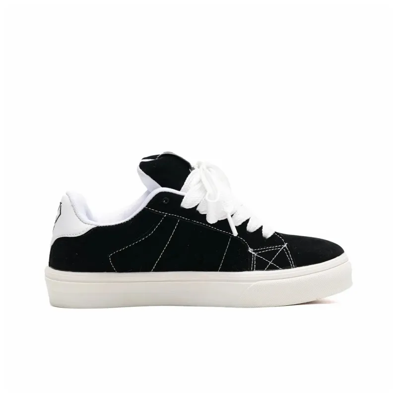 KAAVER OTTO Anti Slip And Wear Resistant Lightweight Balance Low Top Skateboard Shoes Unisex White Black-5