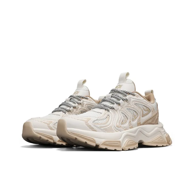NFL Wear-Resistant Breathable Lightweight Height Increasing Slip-Resistant Low-Top Casual Shoes Men's Beige-2