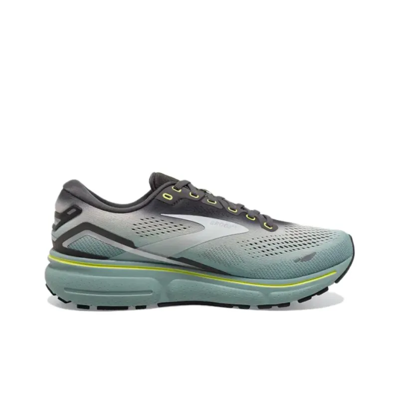 Brooks Ghost 15 Anti Slip Wear Resistant Low Top Running Shoes Men's Asphalt Gray Blue-1
