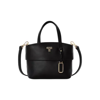 TUMI Leather Tote Bag Shopping Bag Shoulder Bag Crossbody Bag Handbag Mini Women's Black