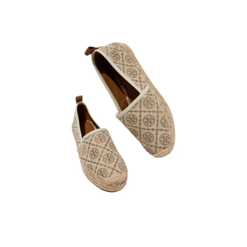 TORY BURCH T Monogram Espadrilles Women's Ivory-4