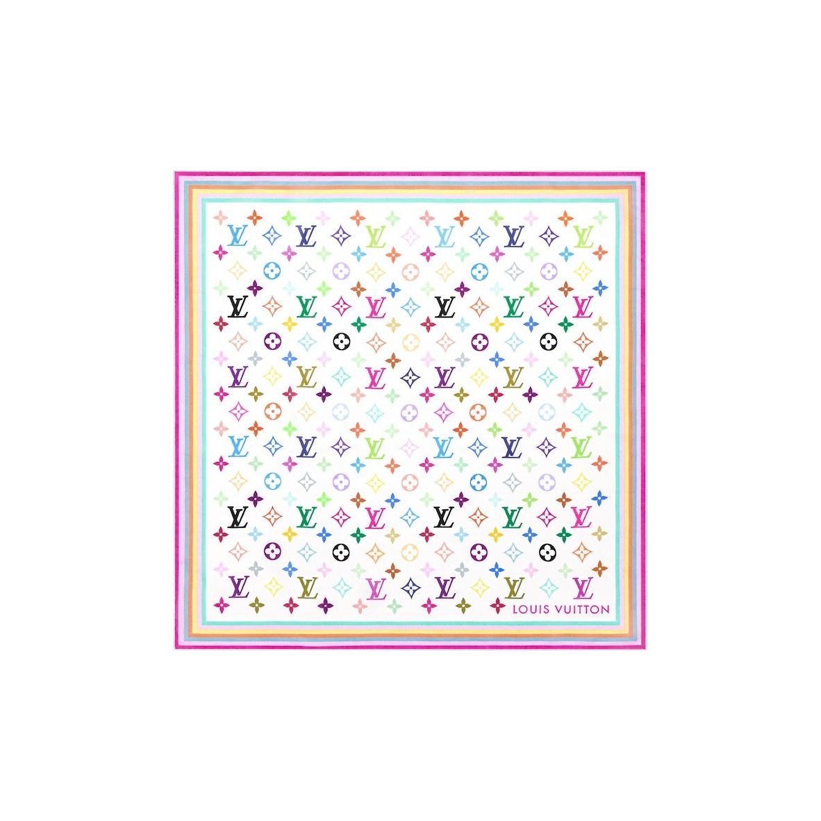 Louis Vuitton M72123 Silk Scarf Escharpe Monogram Leopard